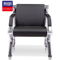 黎明 办公沙发茶几组合钢架沙发现代简约商务洽谈会客接待沙发单人位+方茶几