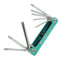 宝工 Pro''''skit 折迭型星孔扳手组扳手套装花形螺丝刀套装,8件套,HW-221L