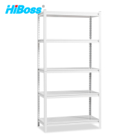 HiBoss 白色货架JHGZSJ04铁架子五层储物架货架展示架便利店货架