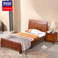 黎明 实木床单人床员工公寓宿舍床1.2米床+床头柜1个