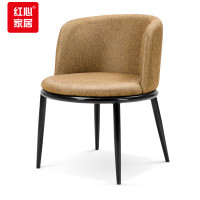 红心 休闲椅布艺靠背椅会议培训椅商务接待会客椅洽谈椅