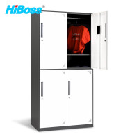 HiBoss更衣柜拆装薄边储物柜员工柜寄存包柜鞋柜4门衣柜0.8mm加厚款
