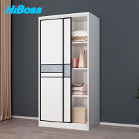 HiBoss 现代经济型家用衣柜推门柜子卧室衣橱 1米主柜