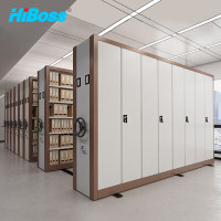 HiBoss 密集架档案室钢制轨道移动手摇密集架 定制一列三组每立方米单价