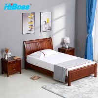 HiBoss实木床JHSC01小户型中式卧室床1.2米单人床