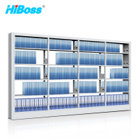 HiBoss 钢制书架JHDSM12单面1列4组五层灰白色