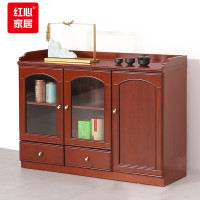 红心 办公家具茶水柜木贴皮收纳柜油漆餐边柜