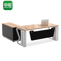 中芯时尚老板桌经理桌办公简约班台1.8米板式办公班桌带侧柜