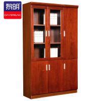 黎明三门书柜 SR20-P 1200*400*2000mm 颜色:新胡桃 门数:三门