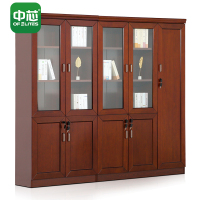 中芯办公员工柜右五门木贴皮文件柜资料柜办公室落地柜收纳柜展示柜