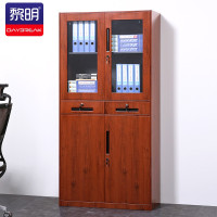 黎明 办公家具钢制文件柜档案资料柜员工柜铁皮办公柜转印木纹中二斗柜