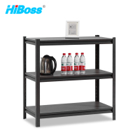 HiBoss 货架JHGZSJ03厨房置物架可调节层板黑色矮架子
