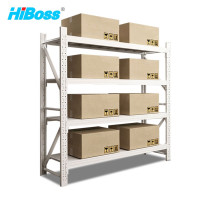 HiBoss 货架轻型展示架JHGZHJ04每层承载150KG白色四层主架
