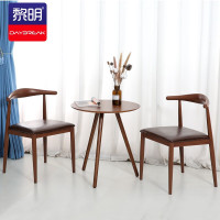 黎明 洽谈桌椅组合简约接待桌会客洽谈桌售楼部高茶几圆桌一桌二椅JPX-58