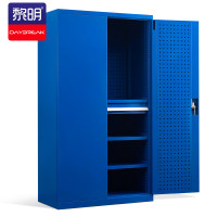 黎明 重型工具柜置物柜工厂车间器材柜零件柜四层一抽带挂板蓝色