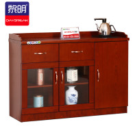 黎明 办公家具茶水柜油漆贴木皮茶桌茶柜带烧水壶1200*400*850mm