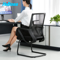 HiBoss弓架办公椅JHBY03家用网布会议椅弓形脚员工椅