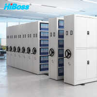 HiBoss 密集架手摇密集架钢制轨道移动资料架 一列四组每立方米单价