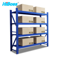 HiBoss 轻型货架JHGZHJ22每层承载150KG蓝色四层主架W1500×D600×H2000mm