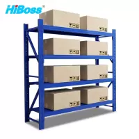 HiBoss 轻型货架JHGZHJ22每层承载150KG蓝色四层主架W1500×D600×H2000mm