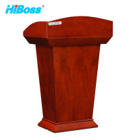 HiBoss 油漆木质演讲台木皮贴面酒店迎宾台接待台会议室讲台办公发言台