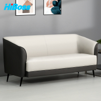 HiBoss办公沙发JHSF54三人位沙发现代简约沙发商务皮艺沙发小型沙发
