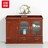 红心办公家具中式茶水柜储物柜餐边柜HXA096置物柜收纳柜1.2米