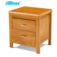 HiBoss床头柜JHSC15现代床边柜收纳储物柜子中式实木床头柜原木色