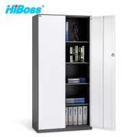 HiBoss两门文件柜办公柜钢制铁皮柜资料柜档案柜子储物拆装柜薄边2门凭证柜0.8mm加厚款