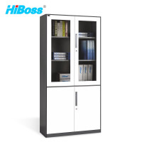 HiBoss文件柜办公柜钢制铁皮柜子资料柜档案柜储物拆装柜薄边大器械柜0.8mm加厚款