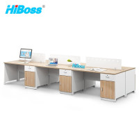 HiBoss办公家具职员办公桌屏风办公桌办公桌组合屏风卡座员工工位办公桌电脑桌6人位4200*1200*1050mm