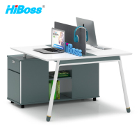 HiBoss 时尚办公屏风工位简约职员桌创意员工桌双人办公桌1.2米