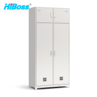 HiBoss 办公家具更衣柜内务柜铁皮柜钢制柜衣帽物品柜内置抽屉挂衣杆分区储存