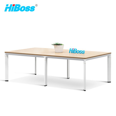 HiBoss钢架会议桌2.4米洽谈桌简约现代会议桌谈判长桌会客培训办公桌