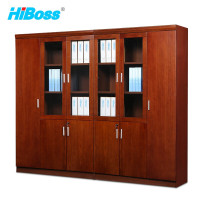 HiBoss 油漆文件柜书房文件柜贴实木皮木质柜档案柜员工资料柜