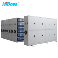 HiBoss 密集架手摇移动密集架钢制轨道文件柜资料架 定制一列四组每立方米单价