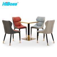 HiBoss 现代简约洽谈桌椅方形桌椅办公休闲空间桌椅组合阳台桌椅组合酒店洽谈桌椅