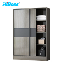 HiBoss 现代小户型主卧衣橱家用储物柜推拉门衣柜 1米主柜