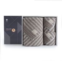 洁丽雅(grace)抗菌浴巾套装 毛巾*2+浴巾*1 深棕 W0846+W0640 20230006.