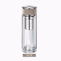 膳魔师(THERMOS) TCGA-400-D-BE 400ML 双层高硼硅 玻璃杯 (计价单位:个) 米色上盖