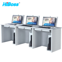 HiBoss 办公桌JHWJZ03嵌入式翻转电脑桌三人位W2300×D600×H750