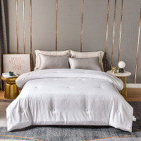 杉杉(FIRS) (C)轻奢千鸟格提花被-浅灰 200*230cm 2750g 礼盒装