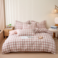 杉杉(FIRS)简约臻品四件套-条格玉被套200*230cm 床单230*230cm 枕套48*74cm*2 礼盒装
