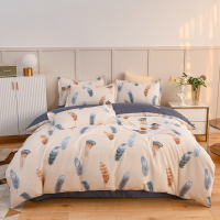 杉杉(FIRS)(C)磨毛加厚阳绒四件套-恋羽 加厚阳绒棉 被套200*230cm 礼盒装