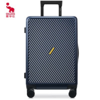 爱华仕(OIWAS)磨砂斜杠行李箱大容量旅行登机箱男女密码拉杆箱OCX6708-20 蓝色