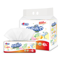 心相印(Mind Act Upon Mind) 70抽塑装无印花厨房纸巾 KDT170 3包*1提