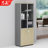 忠义 ZYY85木质文件柜办公柜资料柜办公室柜子中二门800*400*2000mm
