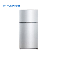 创维(Skyworth)120升家用小型双开门节能冰箱 BCD-120银