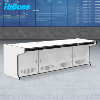 HiBoss钢木操作台监控台调度台监控室工作台操控机房操作台 四联