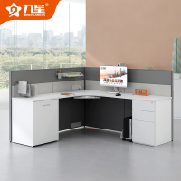 九星 JXPF05B职员办公桌屏风工位L型员工桌带午休折叠床180*180*120cm